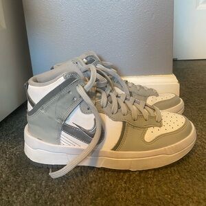 Grey Nike Dunk High Tops